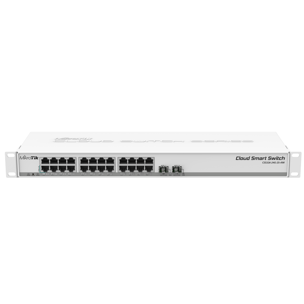 Switch MikroTik CRS326 24G 2S RM 24 Puertos Gigabit Y 2SFP 