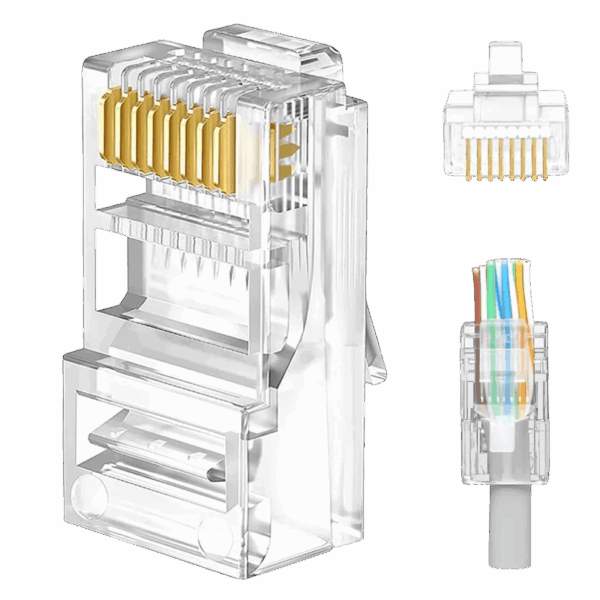 Conector RJ45 Connection CRJ-8725 CAT 6 UTP Funda 50U
