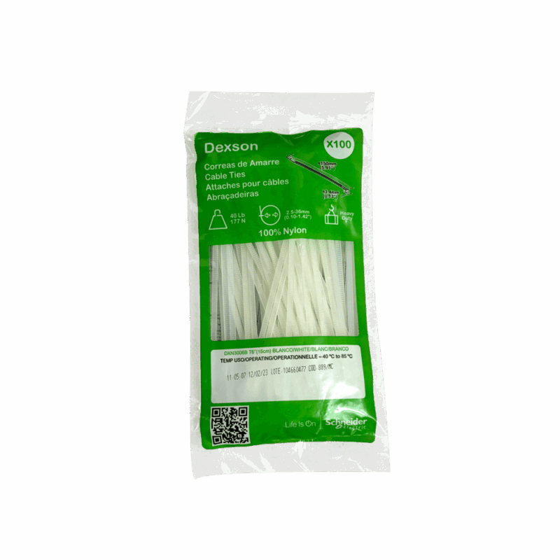 marras plásticas blancas Dexson 15 cm DXN3006B paquete 100 unidades