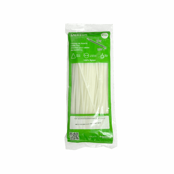 Amarras plásticas blancas 25 cm DXN3010B Dexson