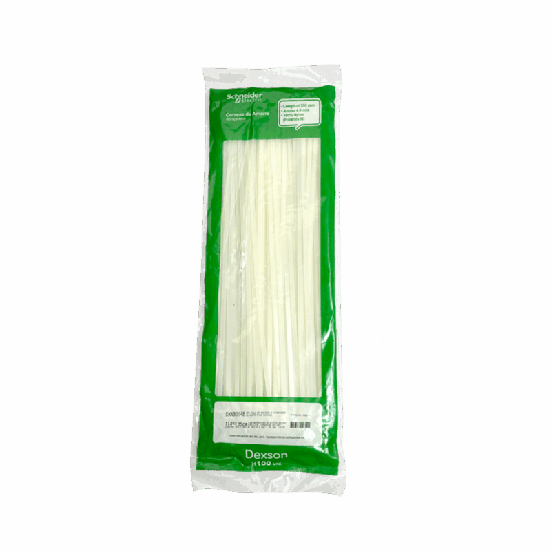 Amarras plásticas blancas 35 cm DXN3014B de trabajo pesado
