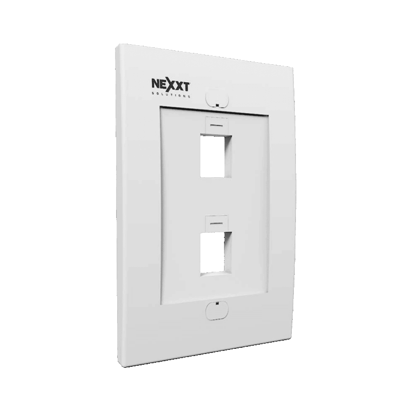 Face plate Nexxt 2 puertos blanco AW160NXT02