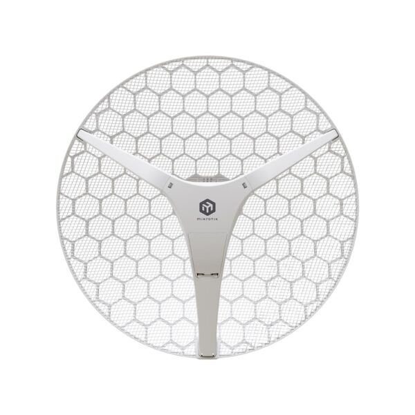 Antena MikroTik LHG XL 5 ax 27 dBi instalada al aire libre