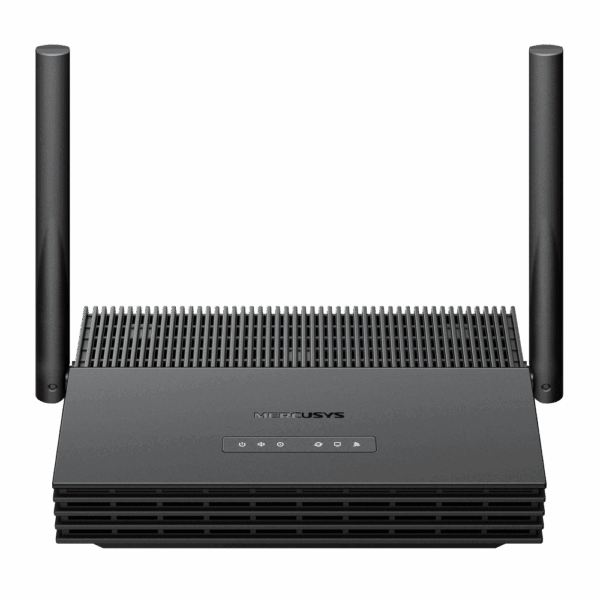 Mercusys MF80X vista frontal antenas externas, Diagrama red EasyMesh MF80X, Puertos Gigabit traseros ONU MF80X